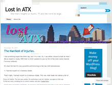 Tablet Screenshot of lostinatx.wordpress.com