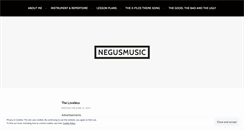 Desktop Screenshot of negusmusic.wordpress.com