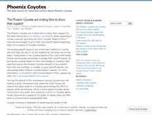 Tablet Screenshot of phoenixcoyotes.wordpress.com