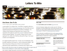 Tablet Screenshot of letterstomilo.wordpress.com