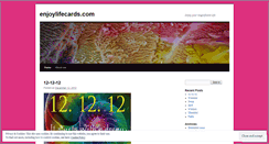 Desktop Screenshot of enjoylifecards.wordpress.com
