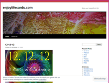 Tablet Screenshot of enjoylifecards.wordpress.com