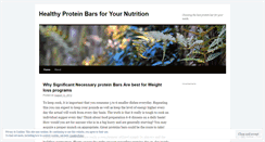 Desktop Screenshot of healthyproteinbars.wordpress.com