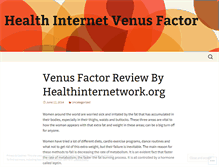 Tablet Screenshot of healthinternetvenusfactor.wordpress.com