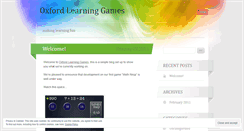 Desktop Screenshot of oxfordlearninggames.wordpress.com