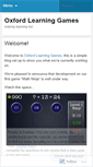 Mobile Screenshot of oxfordlearninggames.wordpress.com