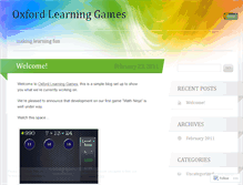 Tablet Screenshot of oxfordlearninggames.wordpress.com