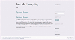 Desktop Screenshot of en.bancdebinaryfaq.wordpress.com