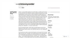 Desktop Screenshot of crimsonyonder.wordpress.com