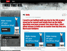 Tablet Screenshot of iwasthatkid.wordpress.com