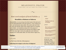 Tablet Screenshot of meaningfulprayer.wordpress.com