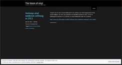 Desktop Screenshot of futureofvinyl.wordpress.com
