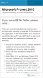 Mobile Screenshot of msproject2010.wordpress.com