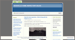 Desktop Screenshot of nashvillehomeinspections.wordpress.com