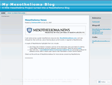 Tablet Screenshot of mymesotheliomablog.wordpress.com