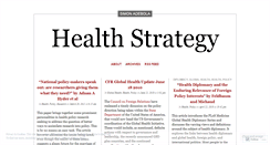 Desktop Screenshot of healthstrategyblog.wordpress.com