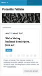 Mobile Screenshot of potentialvillain.wordpress.com