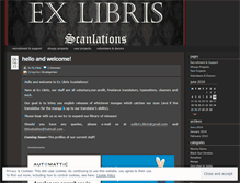 Tablet Screenshot of exlibrisscanlation.wordpress.com