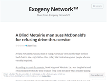 Tablet Screenshot of exogenynetwork.wordpress.com