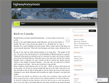 Tablet Screenshot of highwayhoneymoon.wordpress.com