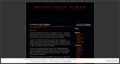 Desktop Screenshot of nevertrulytamed.wordpress.com