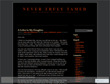 Tablet Screenshot of nevertrulytamed.wordpress.com