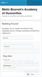 Mobile Screenshot of metinbosnak.wordpress.com
