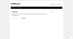 Desktop Screenshot of ccmrewind.wordpress.com