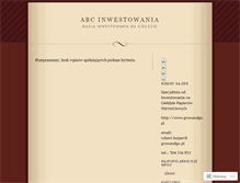 Tablet Screenshot of abcinwestowania.wordpress.com