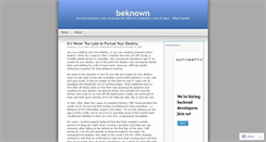 Desktop Screenshot of beknown.wordpress.com