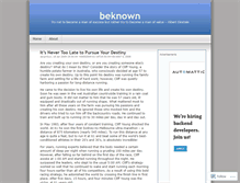 Tablet Screenshot of beknown.wordpress.com