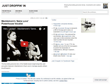 Tablet Screenshot of justdroppinin.wordpress.com