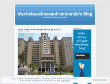 Tablet Screenshot of myrtlebeachoceanfrontcondo.wordpress.com