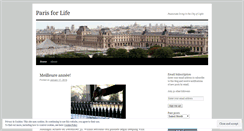 Desktop Screenshot of parisforlife.wordpress.com