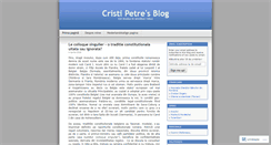 Desktop Screenshot of cristipetre.wordpress.com