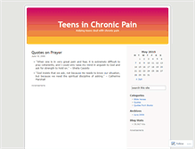 Tablet Screenshot of chronicpain.wordpress.com