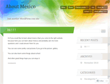 Tablet Screenshot of aboutmexico.wordpress.com