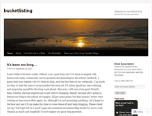 Tablet Screenshot of bucketlisting.wordpress.com