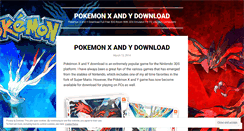 Desktop Screenshot of pokemonxandydownloads.wordpress.com