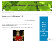 Tablet Screenshot of daysofwonderandgrace.wordpress.com