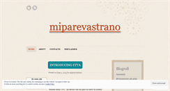 Desktop Screenshot of miparevastrano.wordpress.com