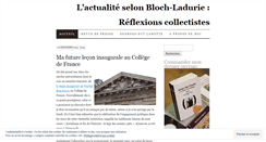 Desktop Screenshot of lactualiteselonblochladurie.wordpress.com