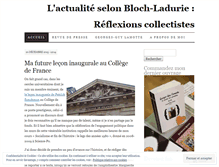 Tablet Screenshot of lactualiteselonblochladurie.wordpress.com