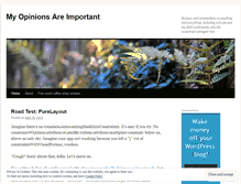 Tablet Screenshot of myopinionsareimportant.wordpress.com