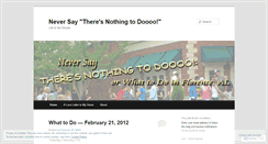 Desktop Screenshot of neversaytheresnothingtodo.wordpress.com