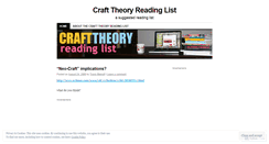 Desktop Screenshot of crafttheory.wordpress.com