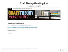 Tablet Screenshot of crafttheory.wordpress.com