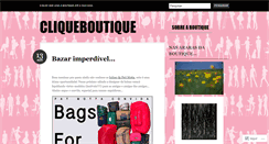 Desktop Screenshot of cliqueboutique.wordpress.com