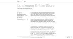 Desktop Screenshot of lululemononline.wordpress.com