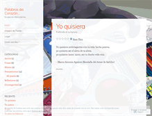 Tablet Screenshot of palabrasdelcorazon.wordpress.com